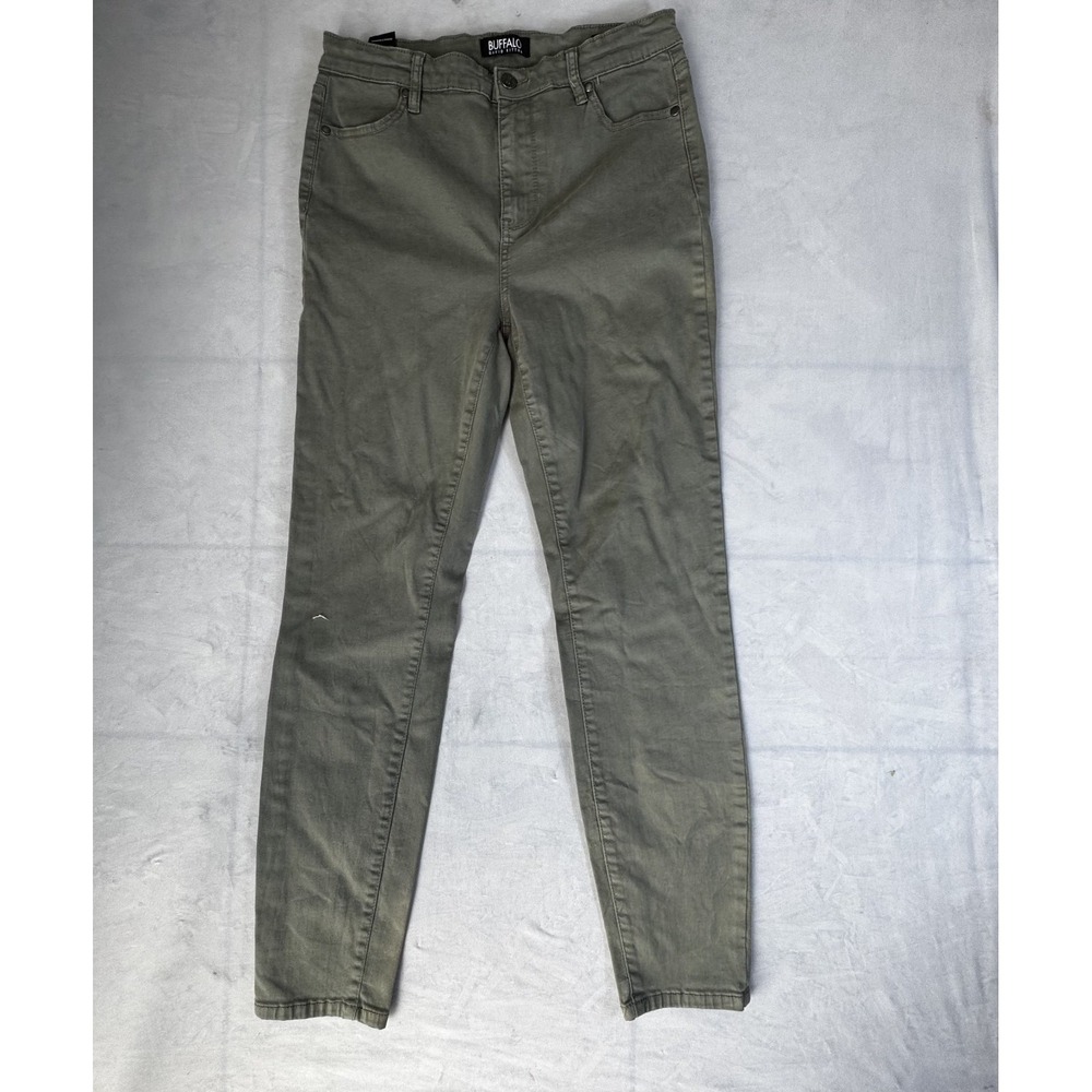 Buffalo David Bitton Womens Hanna Skinny Leg Pants Olive High Rise‎ Stretch 8/29